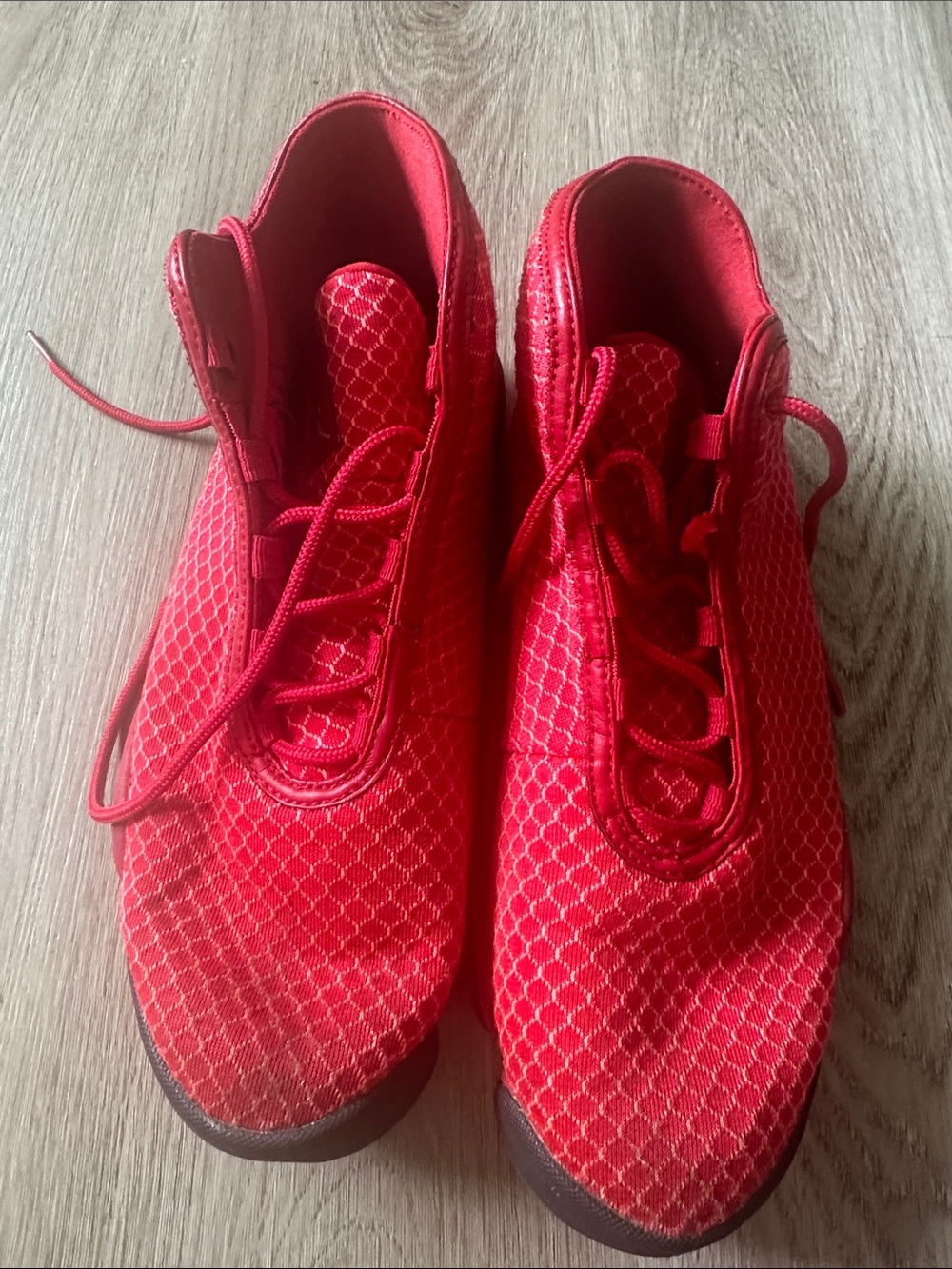 Red Jordan men Casual Lace-Up Sneaker Boots size 10